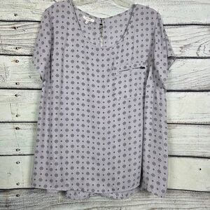 Maurices Geo Print Short Sleeve Top Size 3x Plus